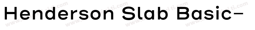 Henderson Slab Basic字体转换